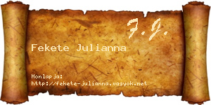 Fekete Julianna névjegykártya